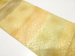 アンティーク　横段に花模様織り出し全通袋帯（材料）